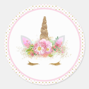 Autocollants de visage de licorne