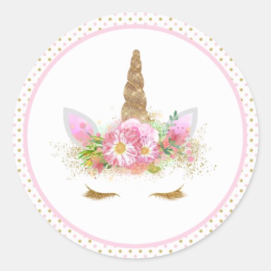 Autocollants de visage de licorne (Devant)