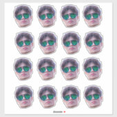 Autocollants de visage personnalisés, Autocollants (Feuille)