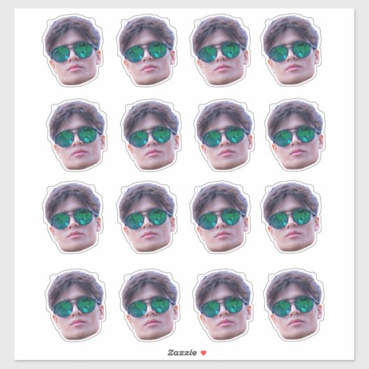 Autocollants de visage personnalisés, Autocollants (Feuille)