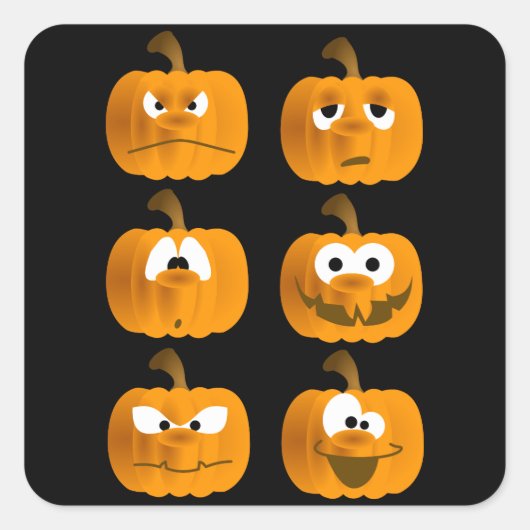 autocollants de visages citrouilles (Devant)