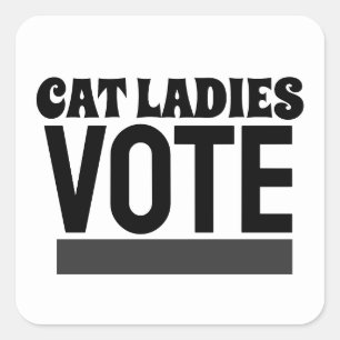 AUTOCOLLANTS DE VOTE DES DAMES AUX CHATS