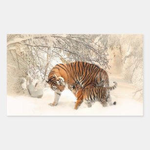 Autocollants de Winter Tigers