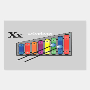 Autocollants de xylophone de la lettre X