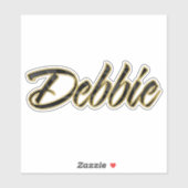 Autocollants Debbie Black Gold Lettering (Feuille)