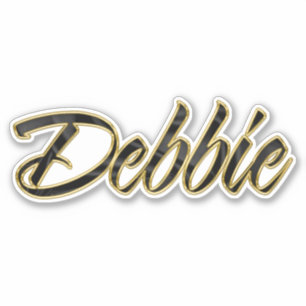 Autocollants Debbie Black Gold Lettering