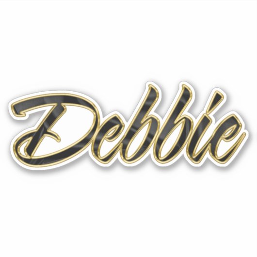 Autocollants Debbie Black Gold Lettering (Devant)