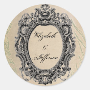 Autocollants décorés d'un monogramme de cadre
