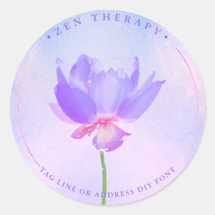 Autocollants dégradé violet bleu lotus peint