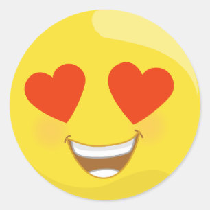 Autocollants d'Emoji d'amour de coeur