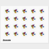 Autocollants d'enveloppe de tas de bugs colorés (Feuille)