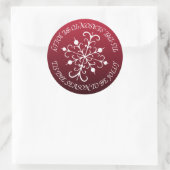 Autocollants d'enveloppe flocon de neige joyeux ro (Sac)