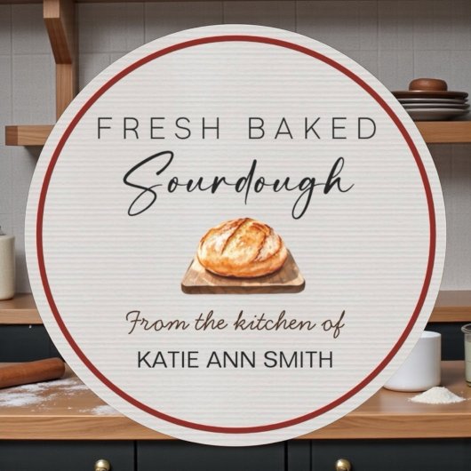 Autocollants d'étiquette de boulangerie au pain au
