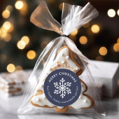 Autocollants d'étiquette de cadeau de Noël flocon