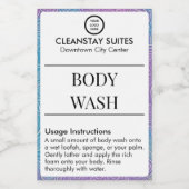 Autocollants d'étiquette de gel douche à logo pers (Étiquettes simples)