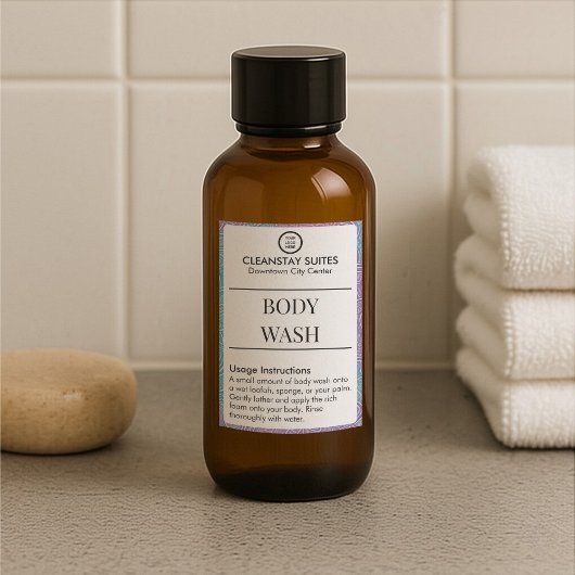 Autocollants d'étiquette de gel douche à logo pers