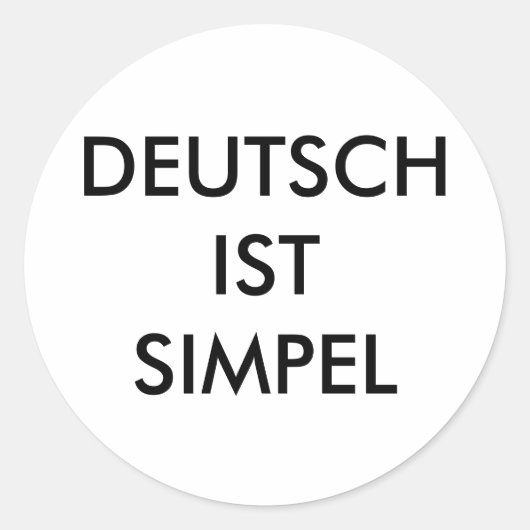 autocollants "Deutsch ist simpel" (Zagoooo) (Devant)