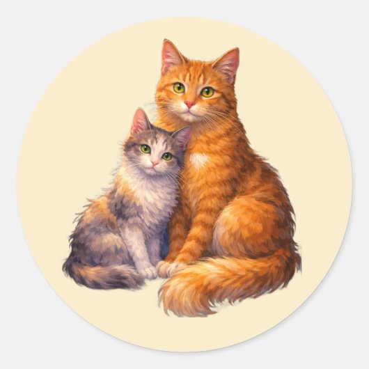 Autocollants Deux Chats (Devant)