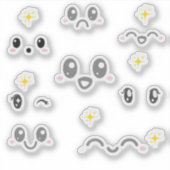 Autocollants d'expression de visage Kawaii (Devant)