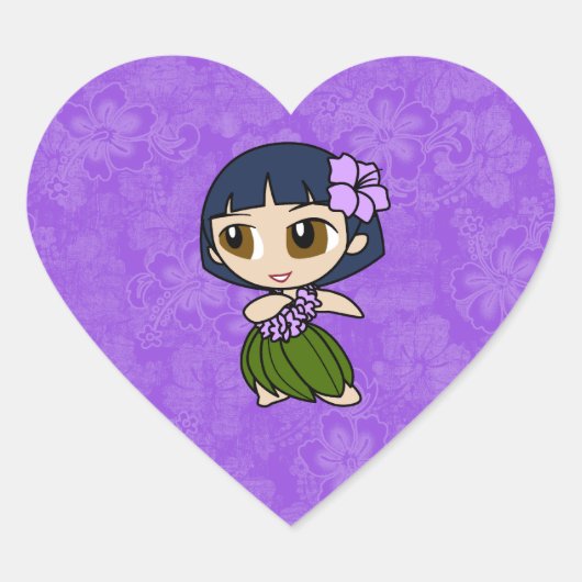 Autocollants d'Hibiscus pour fille Aloha Honeys Hu (Devant)