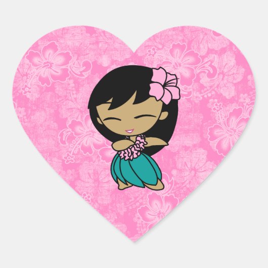 Autocollants d'Hibiscus pour fille Aloha Honeys Hu (Devant)