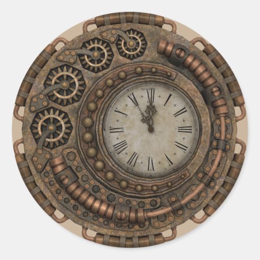 autocollants d'horloge steampunk (Devant)