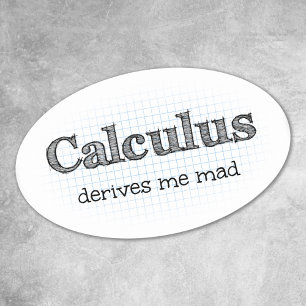 Autocollants d'humour mathématique - Le calcul me