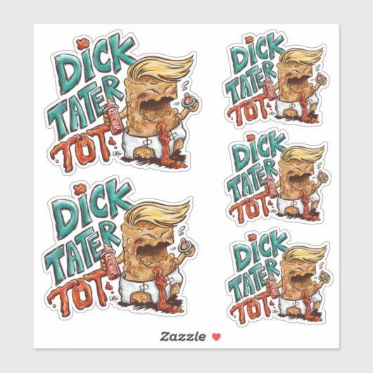 Autocollants Dick-Tater-Tot (Feuille)