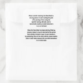 Autocollants d'instructions de couverture intérieu (Sac)