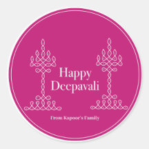 Autocollants Diwali personnalisés pour cadeaux paq