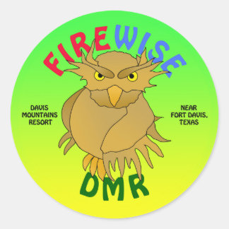 Autocollants DMR. Firewise Owl & plus (vert)
