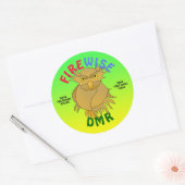 Autocollants DMR. Firewise Owl & plus (vert) (Enveloppe)