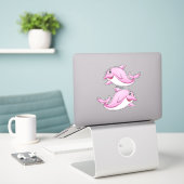 Autocollants Dolphin mignons (Ordinateur portable sur le bureau)
