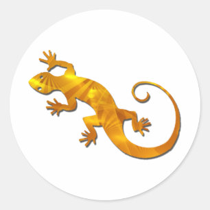 Autocollants d'or de Gecko