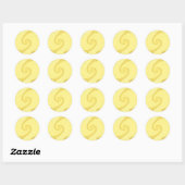 Autocollants Double Spirale Or Jaune (Feuille)
