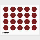 Autocollants Double Spirale Rouge Profond (Feuille)