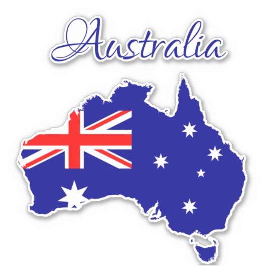 Autocollants drapeau australien pour mur, téléphon (Devant)