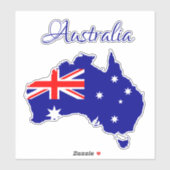 Autocollants drapeau australien pour mur, téléphon (Feuille)