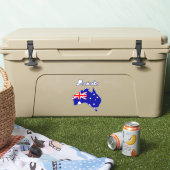 Autocollants drapeau australien pour mur, téléphon (Glacière)