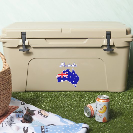 Autocollants drapeau australien pour mur, téléphon (Glacière)