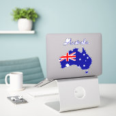 Autocollants drapeau australien pour mur, téléphon (Ordinateur portable sur le bureau)