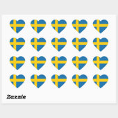 Autocollants drapeau de Suède x20 drapeau en forme (Feuille)
