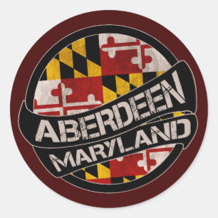 Autocollants drapeau du Maryland Aberdeen