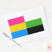 Autocollants drapeau Pansexual/neutrois (Enveloppe)