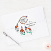 Autocollants Dreamcatcher texte personnalisé (Enveloppe)