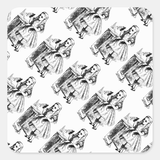 Autocollants Drink Me Vintage Alice au pays des me (Devant)