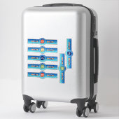 Autocollants drôles de vacances sur mesure (Sur valise)
