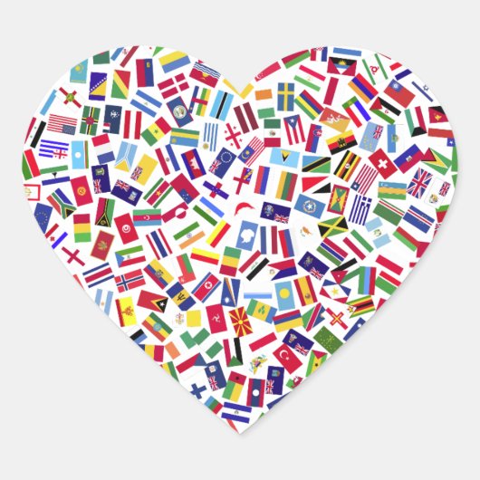 autocollants du coeur des nations (Devant)