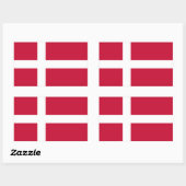 Autocollants du drapeau danois (Feuille)