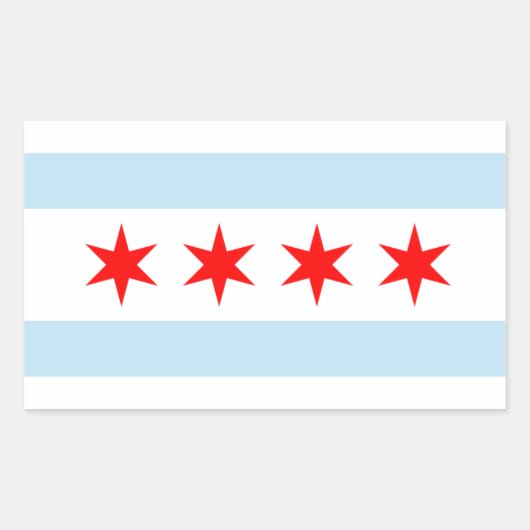 Autocollants du drapeau de Chicago (Devant)